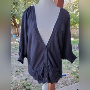 RD Style Black V-Neck Sweater